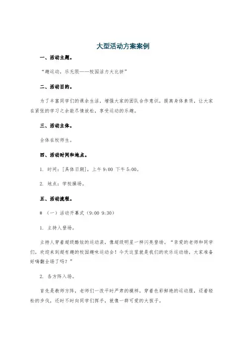 大型活动方案案例