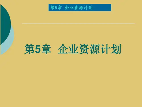 第5章 企业资源计划《信息管理系统》PPT课件