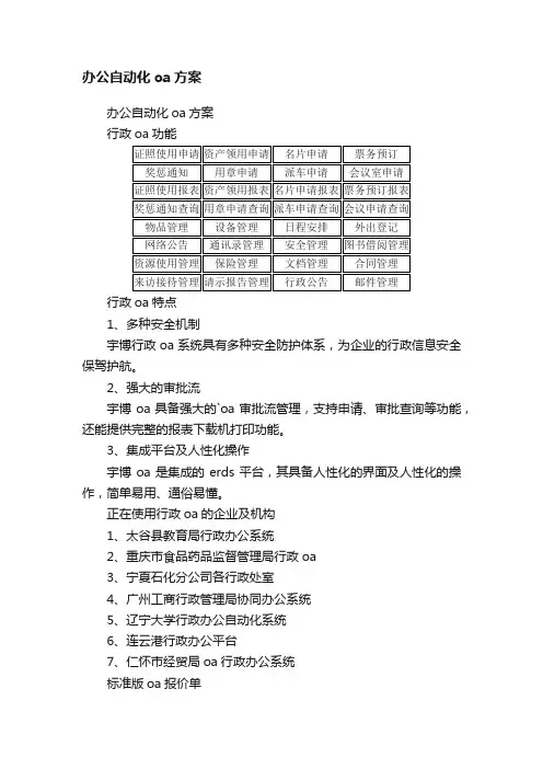 办公自动化oa方案
