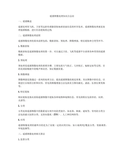 遥感图像处理知识点总结