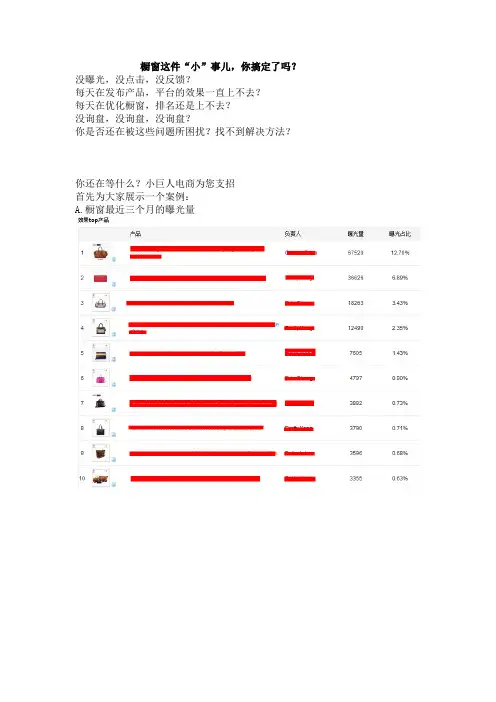 阿里巴巴橱窗排名技巧