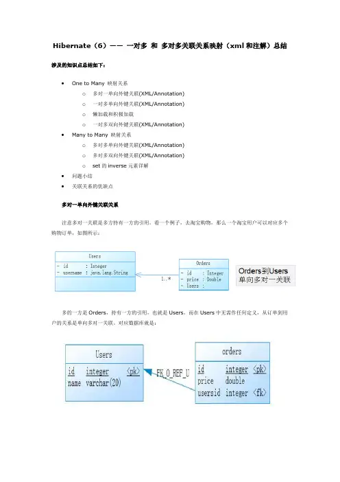 Hibernate(6)—— 一对多和多对多关联关系映射(xml和注解)总结
