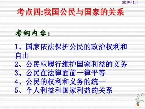 我国公民与国家的关系优秀课件3