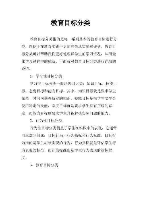 教育目标分类