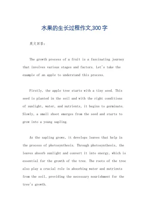 水果的生长过程作文,300字