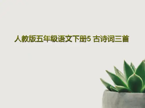 人教版五年级语文下册5 古诗词三首70页PPT