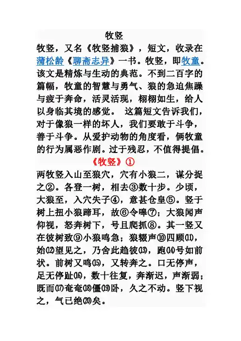 牧竖译文及注解