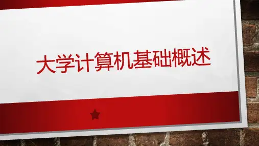 大学计算机基础说课