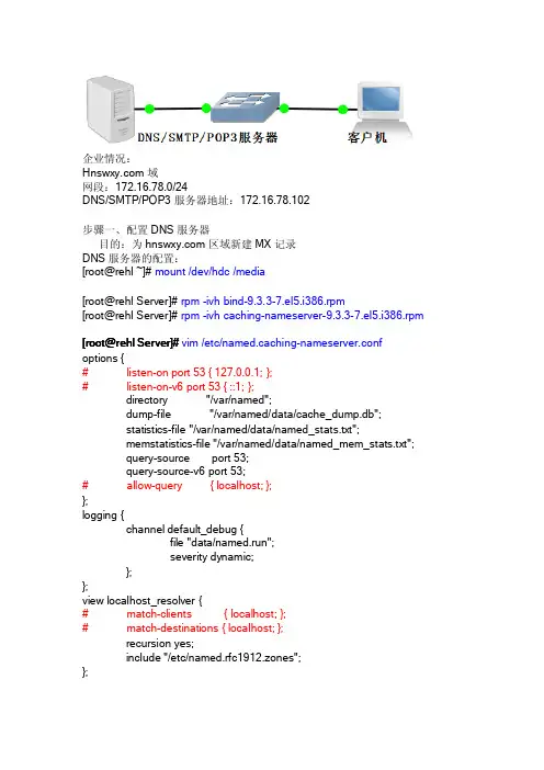 邮件服务器配置(DNS+sendmail+dovecot)