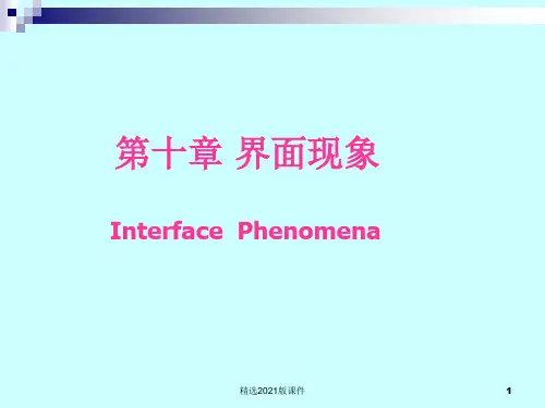 第十章 界面现象