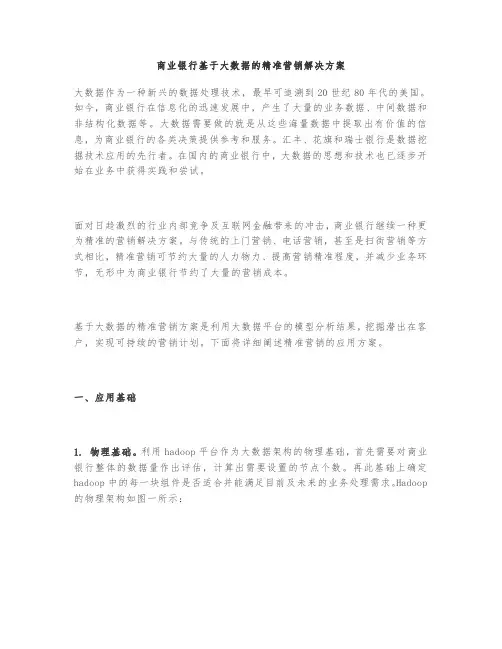 商业银行基于大数据的精准营销解决方案