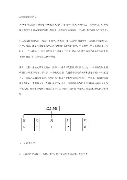 淘宝网组织结构介绍