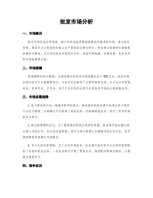 批发市场分析