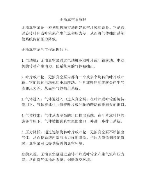 无油真空泵原理