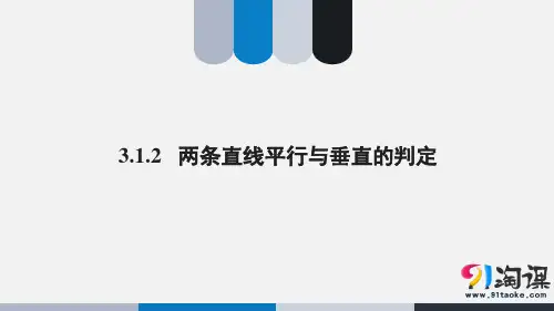 课件6：3.1.2 两条直线平行与垂直的判定