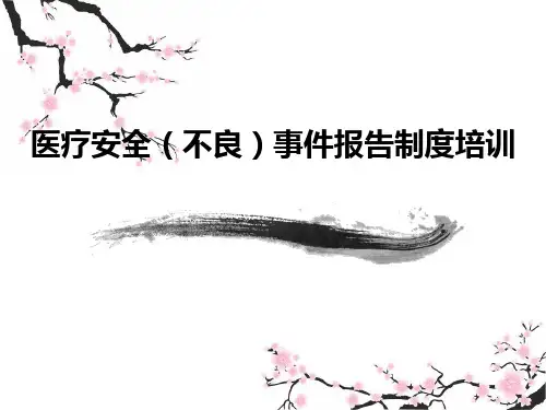 医疗安全不良事件培训