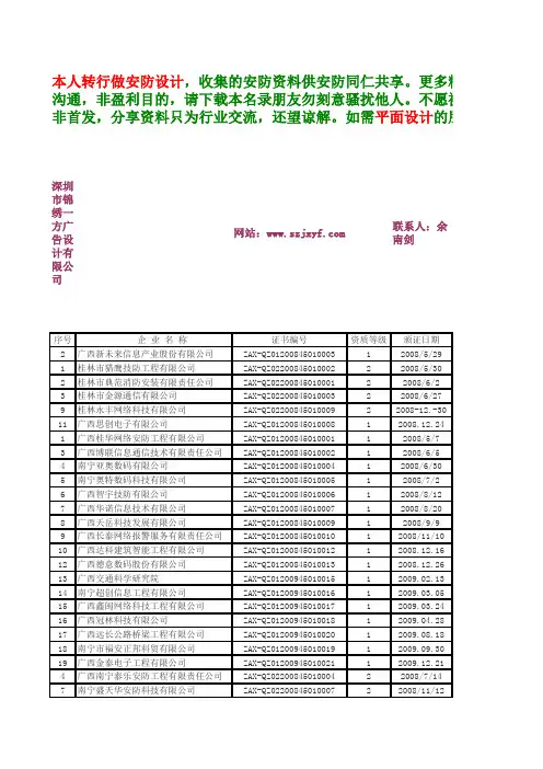广西省—安防工程商