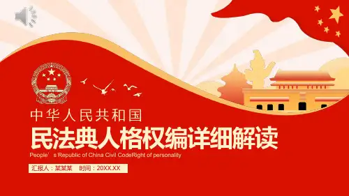 2021《民法典》人格权编全文ppt解读
