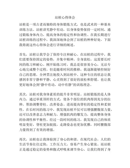 站桩心得体会