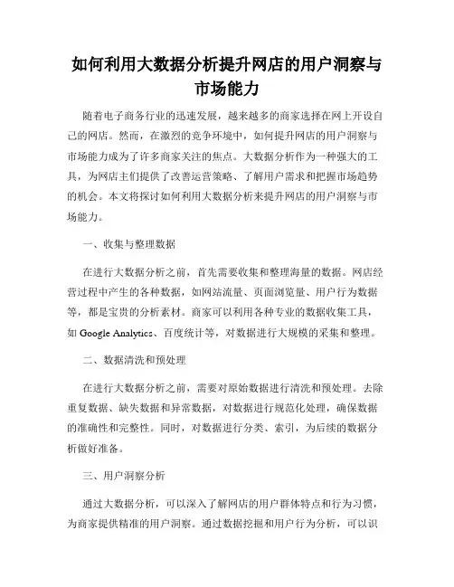 如何利用大数据分析提升网店的用户洞察与市场能力