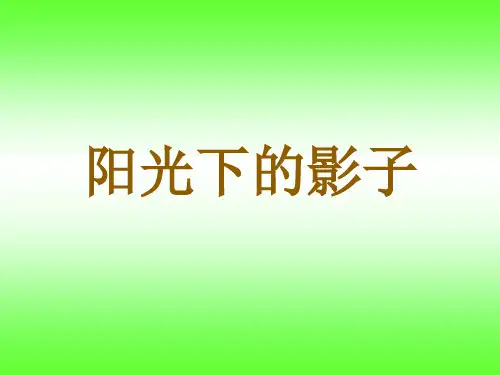 《影子》ppt优秀课件粤教版小学2