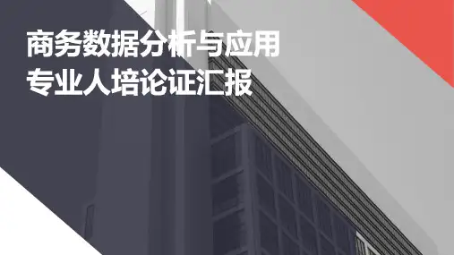 商务数据分析与应用专业汇报 