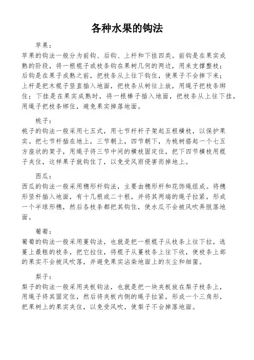 各种水果的钩法