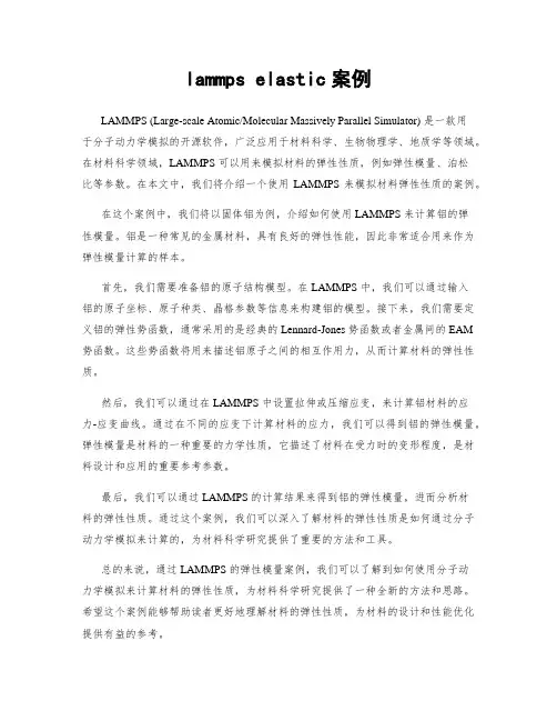 lammps elastic案例