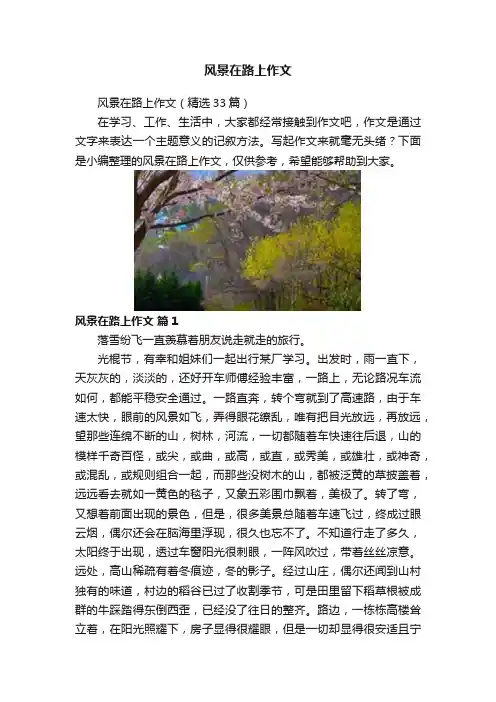 风景在路上作文