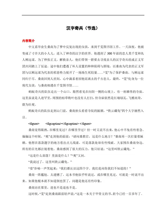 汉字奇兵(节选)