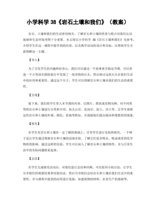 小学科学38《岩石土壤和我们》(教案)