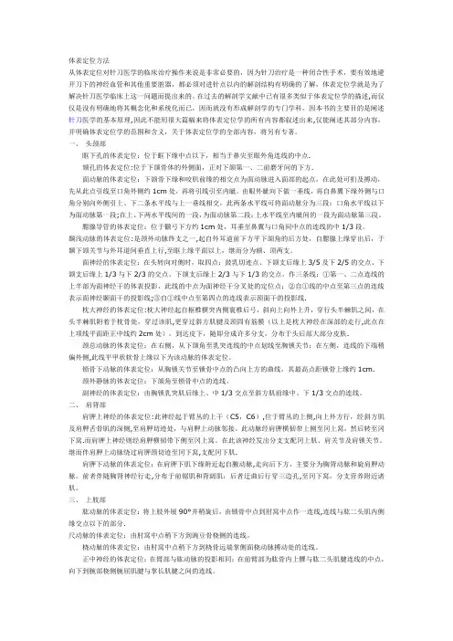 体表定位方法
