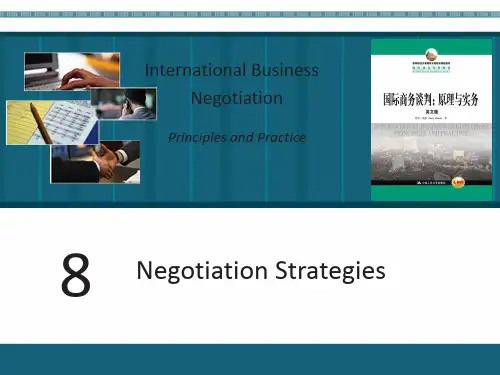 国际商务谈判英文版PPT-8 . Negotiation Strategies