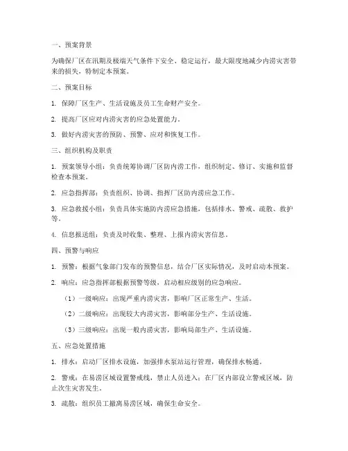 厂区防内涝应急预案