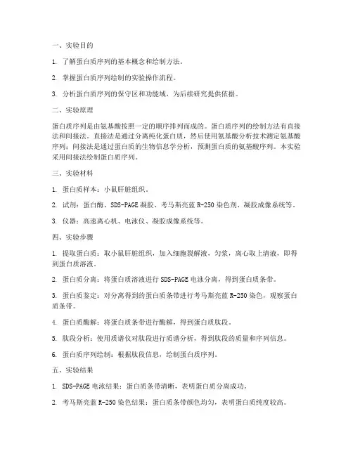 蛋白序列绘制实验报告