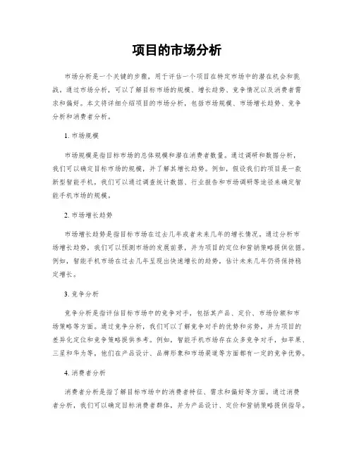 项目的市场分析