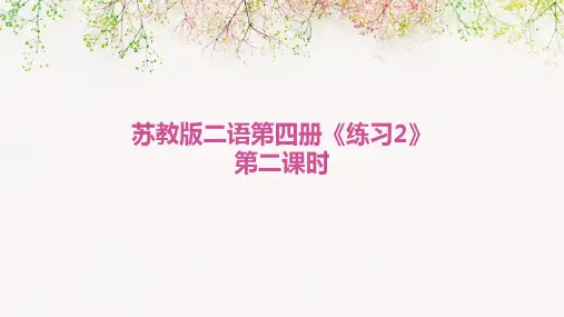 苏教版二语第四册《练习2》第二课时
