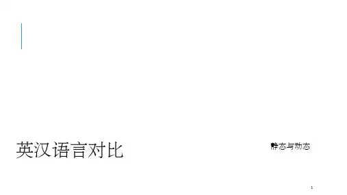 英汉对比静态与动态(课堂PPT)
