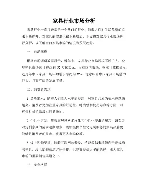 家具行业市场分析