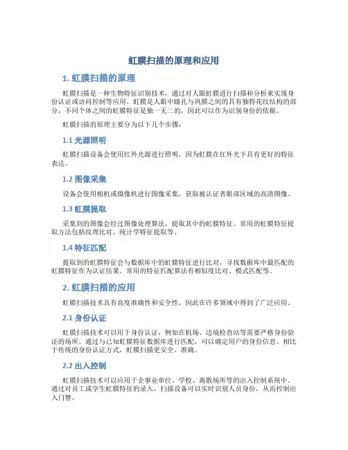 虹膜扫描的原理和应用