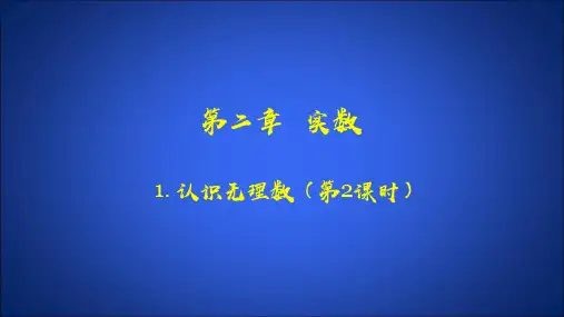 《认识无理数》(第2课时)优质课一等奖课件