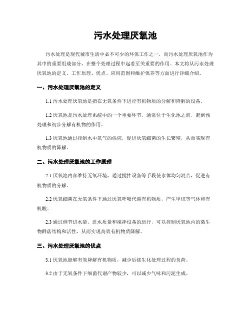 污水处理厌氧池