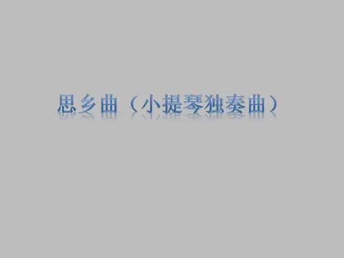 花城出版社高中音乐选修：音乐鉴赏思乡曲(小提琴独奏曲)