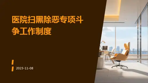 医院扫黑除恶专项斗争工作制度