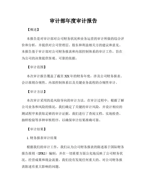 审计部年度审计报告