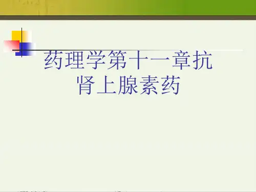药理学第十一章抗肾上腺素药
