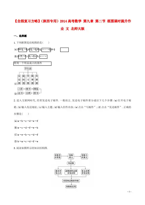 高考数学 第九章 第二节 框图课时提升作业 文 北师大