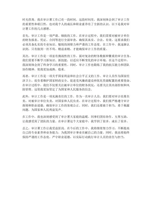 审计署工作感想