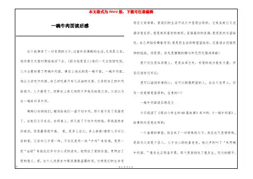 一碗牛肉面读后感