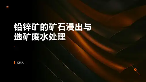 铅锌矿的矿石浸出与选矿废水处理